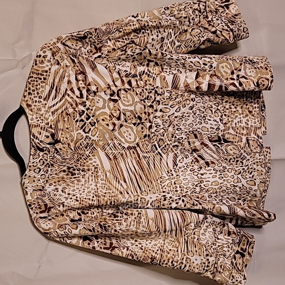 Chico's Animal Print Blazer Jacket sz 1(8) - Picture 5 of 5
